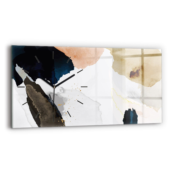 Reloj de cristal horizontal Manchas abstracto