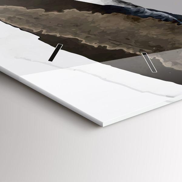 Reloj de cristal horizontal Manchas abstracto