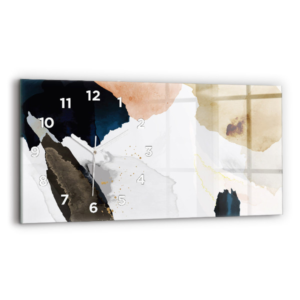 Reloj de cristal horizontal Manchas abstracto