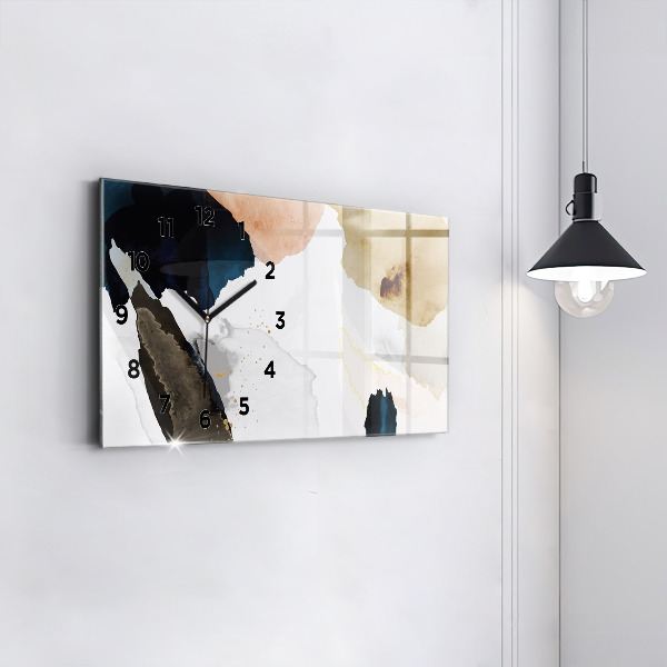 Reloj de cristal horizontal Manchas abstracto