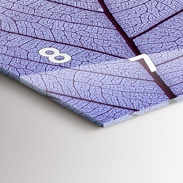 Reloj de cristal horizontal Hojas de la naturaleza