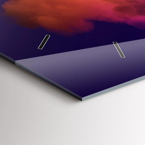 Reloj de cristal horizontal Abstracto humo 3D