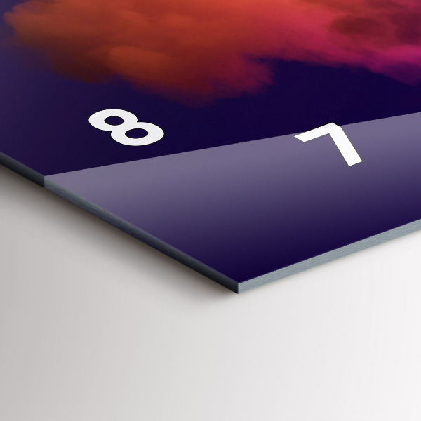 Reloj de cristal horizontal Abstracto humo 3D