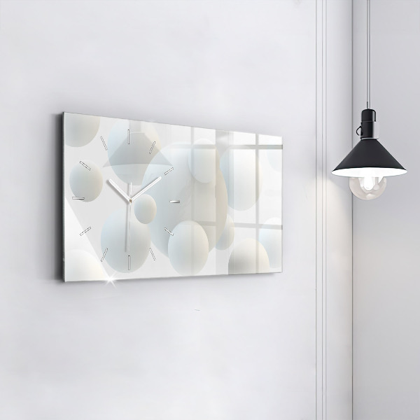 Reloj de cristal horizontal Bolas abstractas