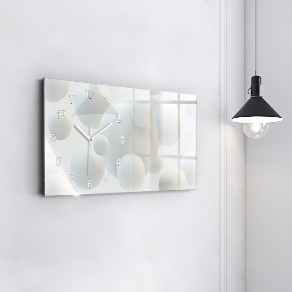 Reloj de cristal horizontal Bolas abstractas