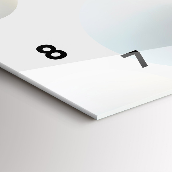 Reloj de cristal horizontal Bolas abstractas