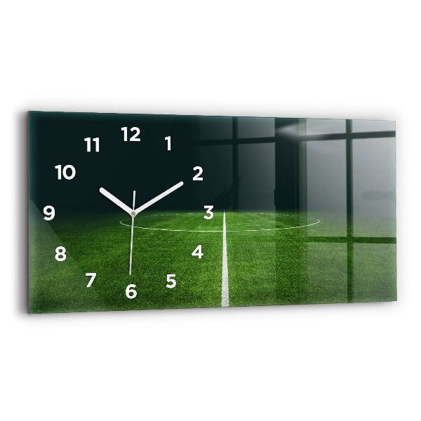 Reloj de cristal horizontal Campo de fútbol