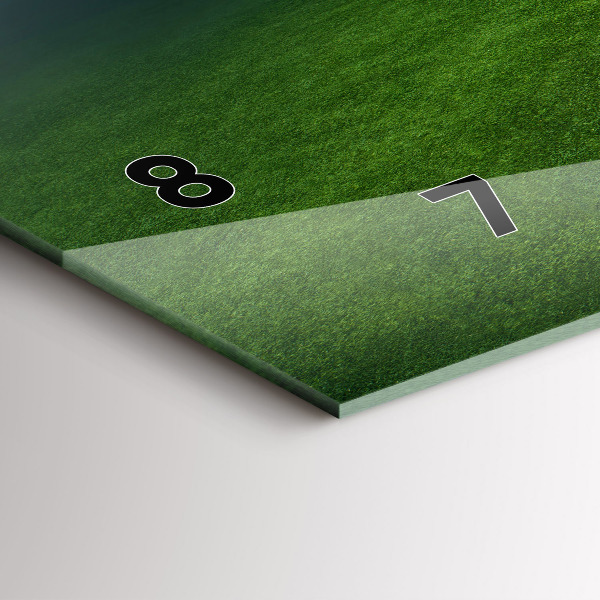 Reloj de cristal horizontal Campo de fútbol