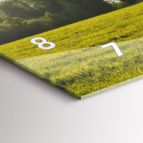 Reloj de cristal horizontal Montañas y campos