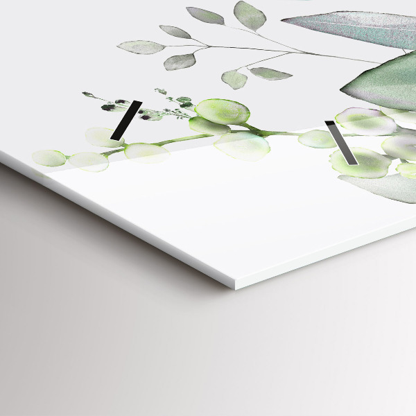 Reloj horizontal Plantas hojas