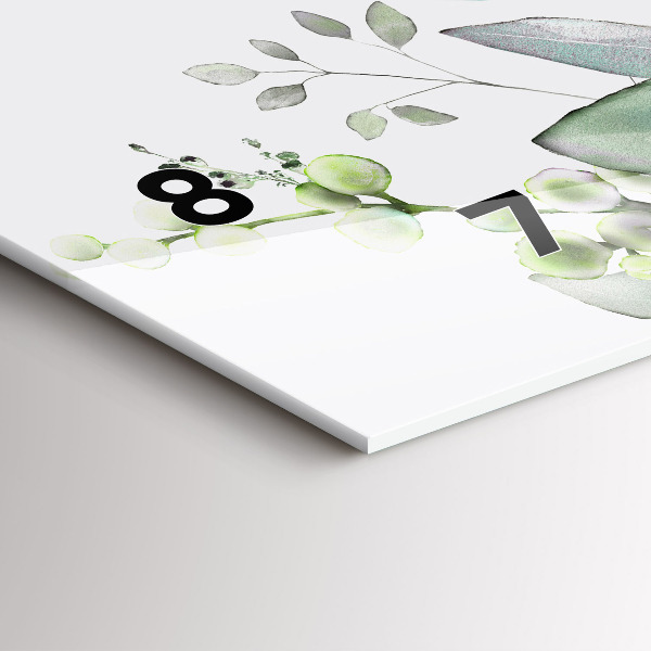 Reloj horizontal Plantas hojas