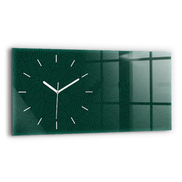 Reloj horizontal Patrón de hojas