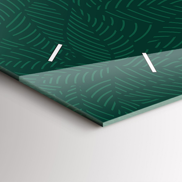 Reloj horizontal Patrón de hojas