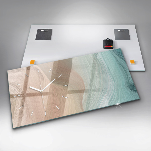 Reloj horizontal Abstracción de olas