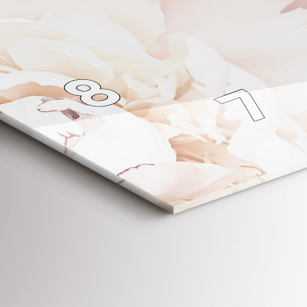 Reloj de cristal horizontal Flores de peonía