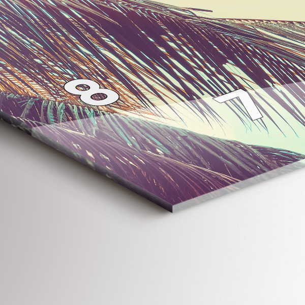 Reloj de cristal horizontal Palmeras tropicales