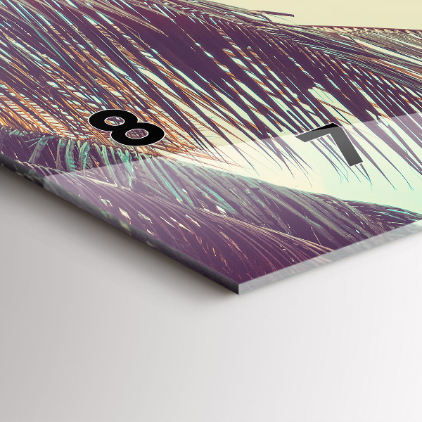 Reloj de cristal horizontal Palmeras tropicales