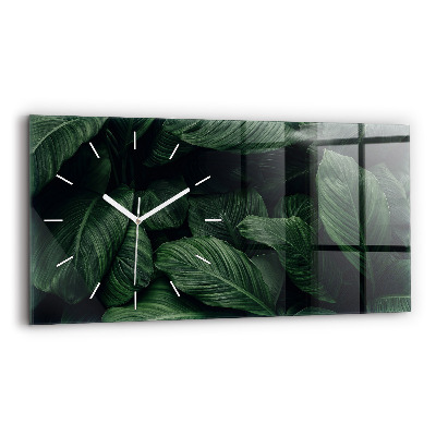 Reloj horizontal Monstera tropical