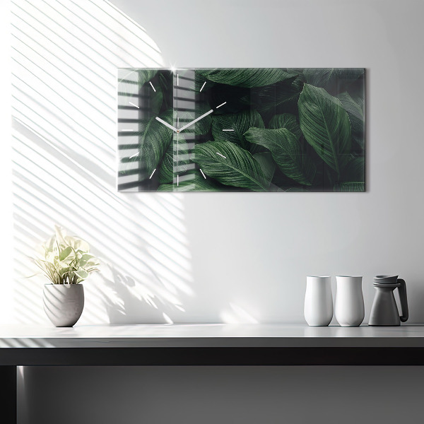 Reloj horizontal Monstera tropical