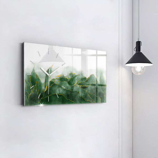 Reloj horizontal Hojas abstractas