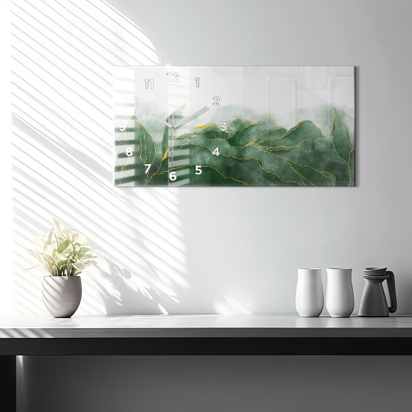 Reloj horizontal Hojas abstractas