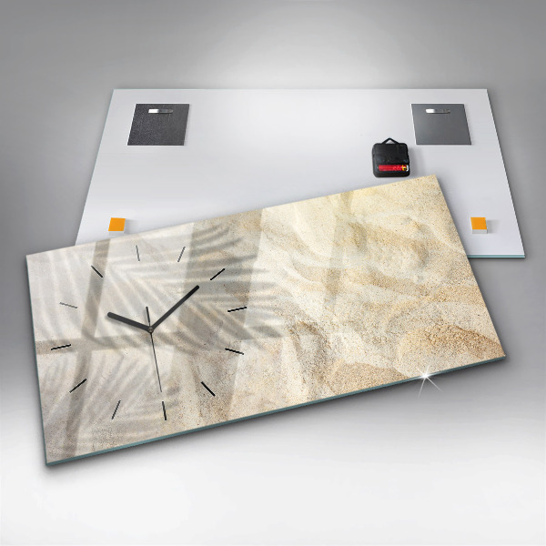 Reloj horizontal Sombra de una palmera Arena