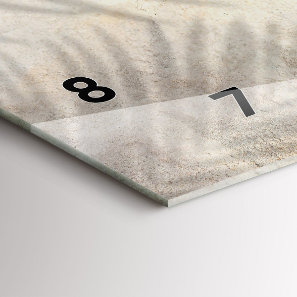 Reloj horizontal Sombra de una palmera Arena