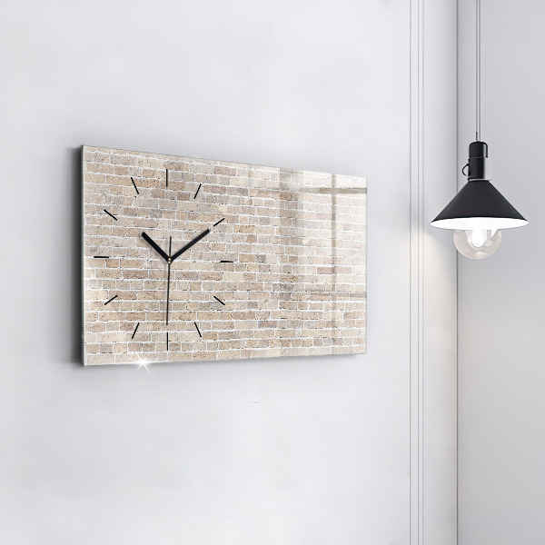 Reloj horizontal Pared de ladrillos