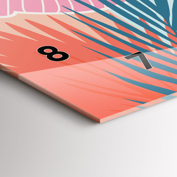 Reloj horizontal Hojas pastel