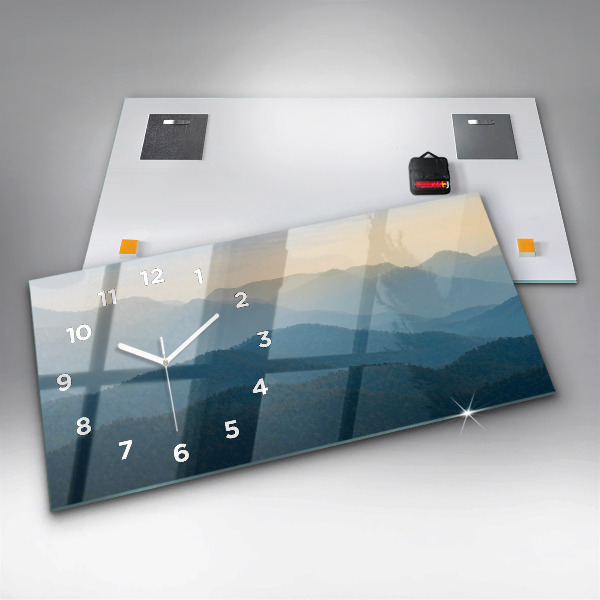 Reloj de cristal horizontal Paisaje abstracto
