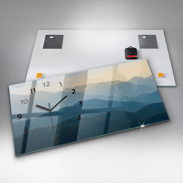Reloj de cristal horizontal Paisaje abstracto