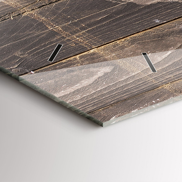 Reloj horizontal Mapamundi en madera