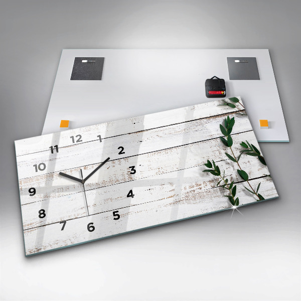 Reloj horizontal Tablas de madera