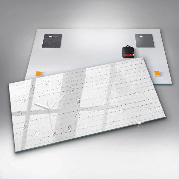 Reloj horizontal Patrón de paneles de madera