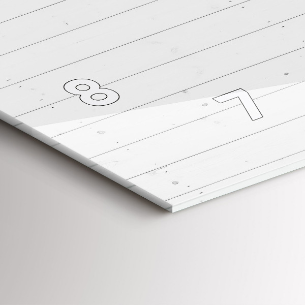 Reloj horizontal Patrón de paneles de madera