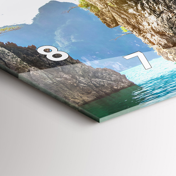 Reloj de cristal horizontal Lago de árboles naturales