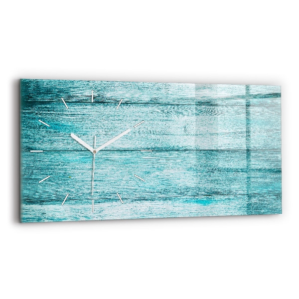 Reloj horizontal Madera vieja azul