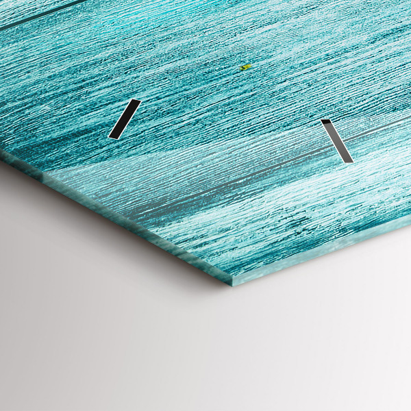 Reloj horizontal Madera vieja azul