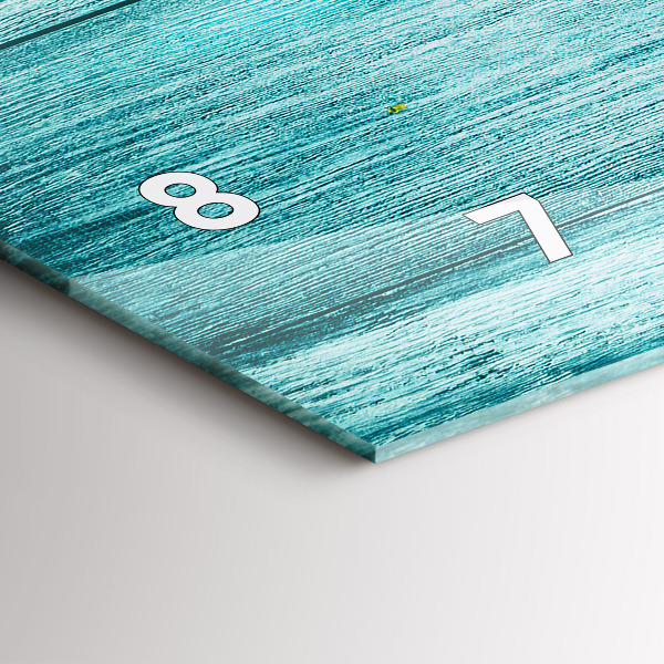 Reloj horizontal Madera vieja azul