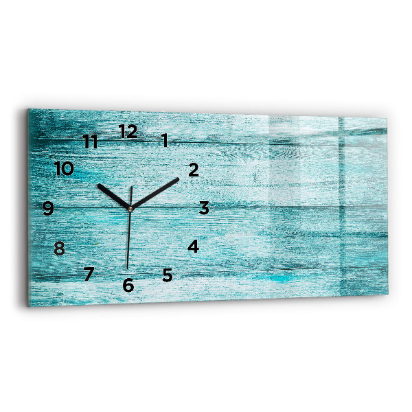 Reloj horizontal Madera vieja azul