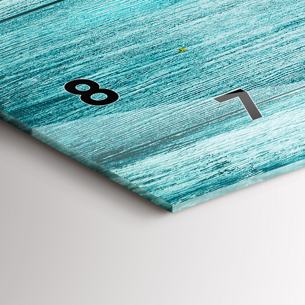 Reloj horizontal Madera vieja azul