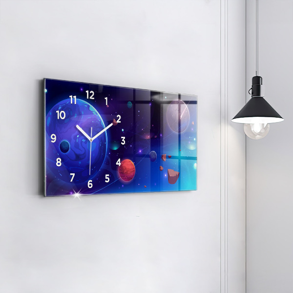 Reloj de cristal horizontal Galaxia de planetas