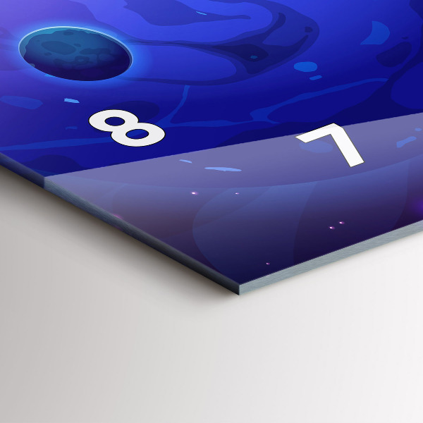 Reloj de cristal horizontal Galaxia de planetas