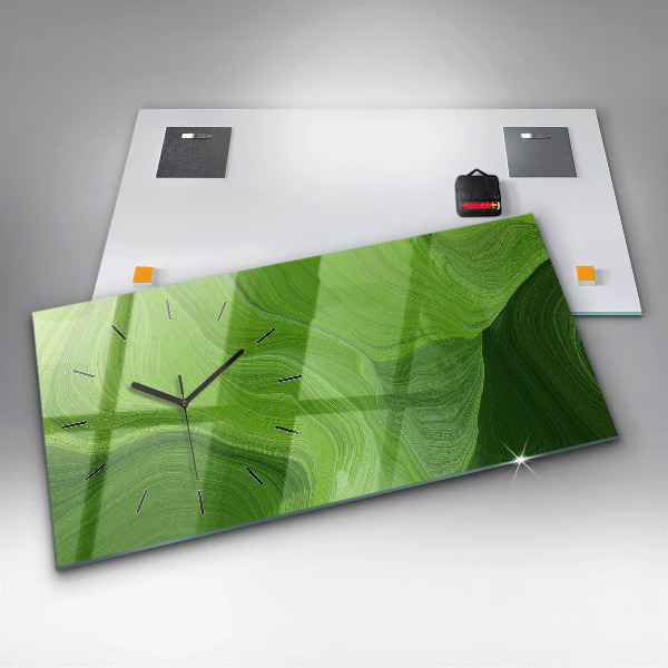 Reloj de cristal horizontal Olas modernas