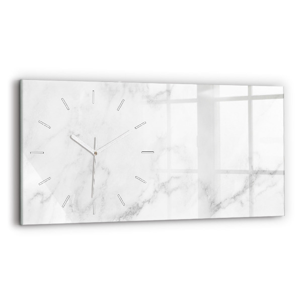 Reloj de cristal horizontal Mármol