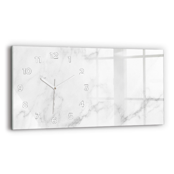 Reloj de cristal horizontal Mármol