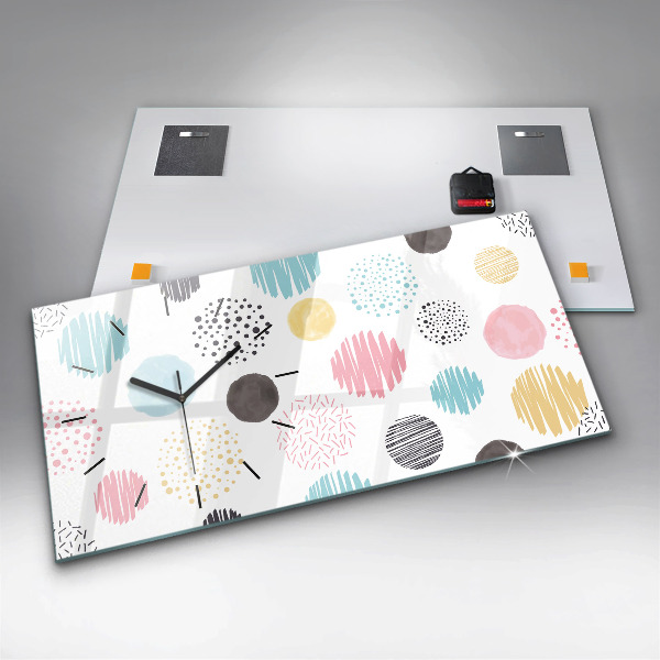 Reloj de cristal horizontal Patrón geométrico