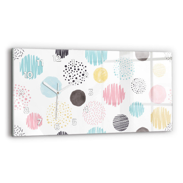 Reloj de cristal horizontal Patrón geométrico