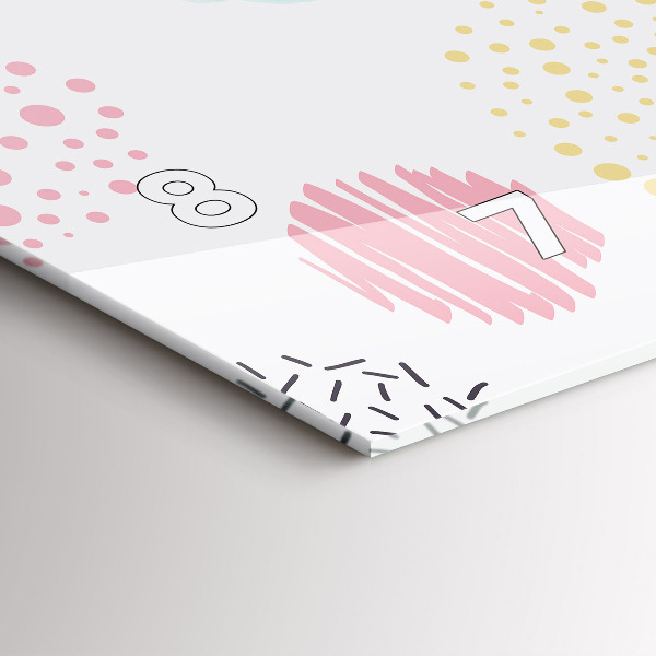 Reloj de cristal horizontal Patrón geométrico