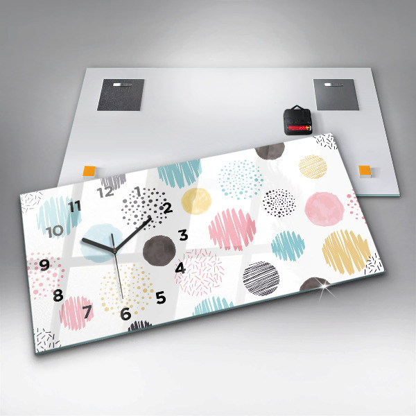 Reloj de cristal horizontal Patrón geométrico